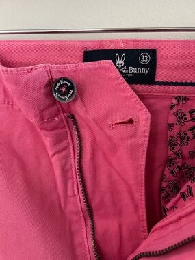 Psycho Bunny Pink Men’s Flat Front Shorts